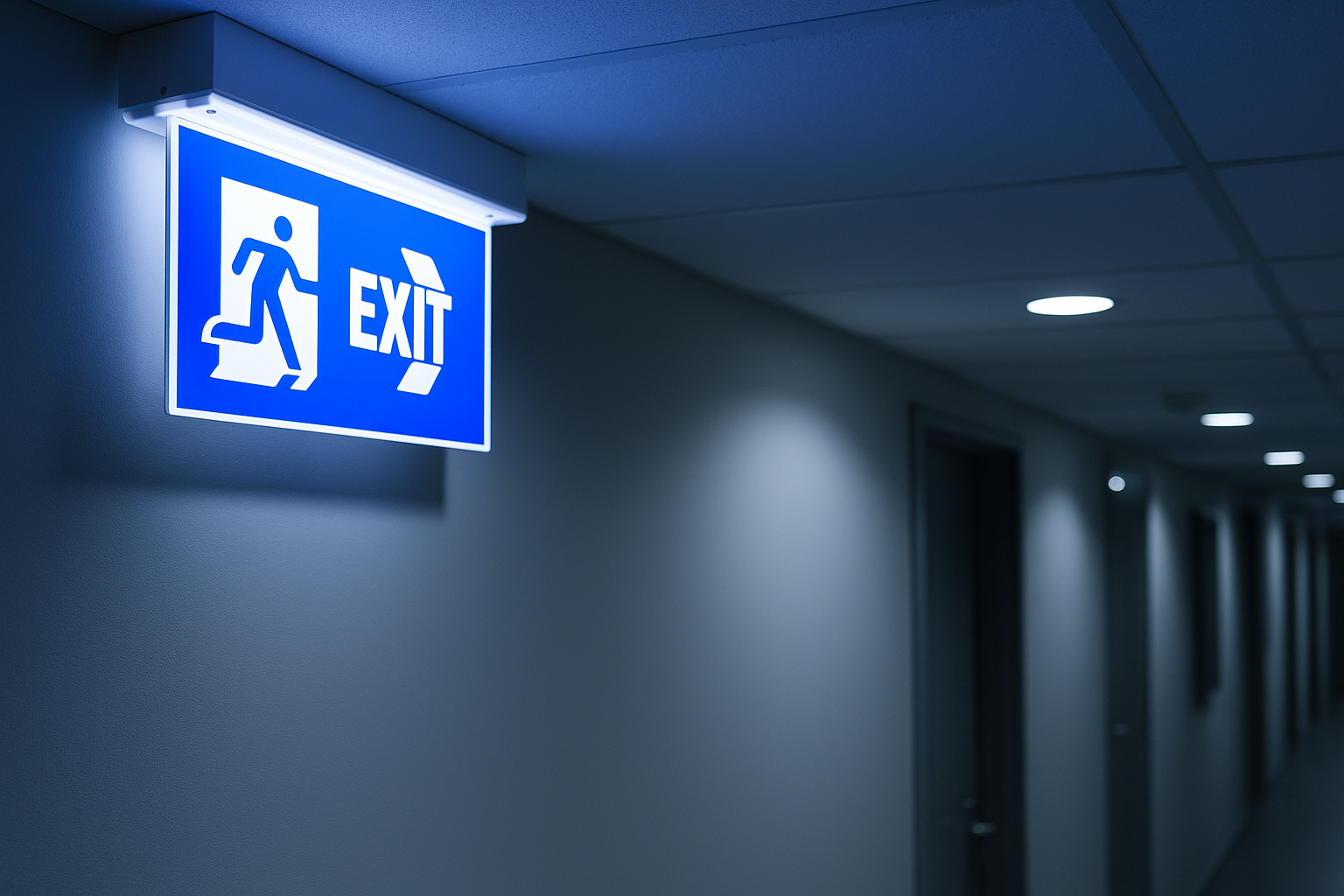 Emergency lighting and backup power detail